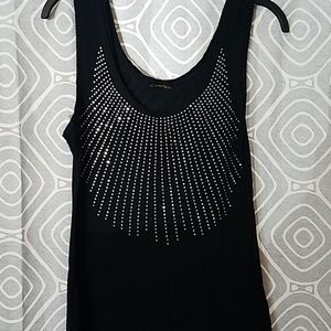 EUC Black Studded Tank - M